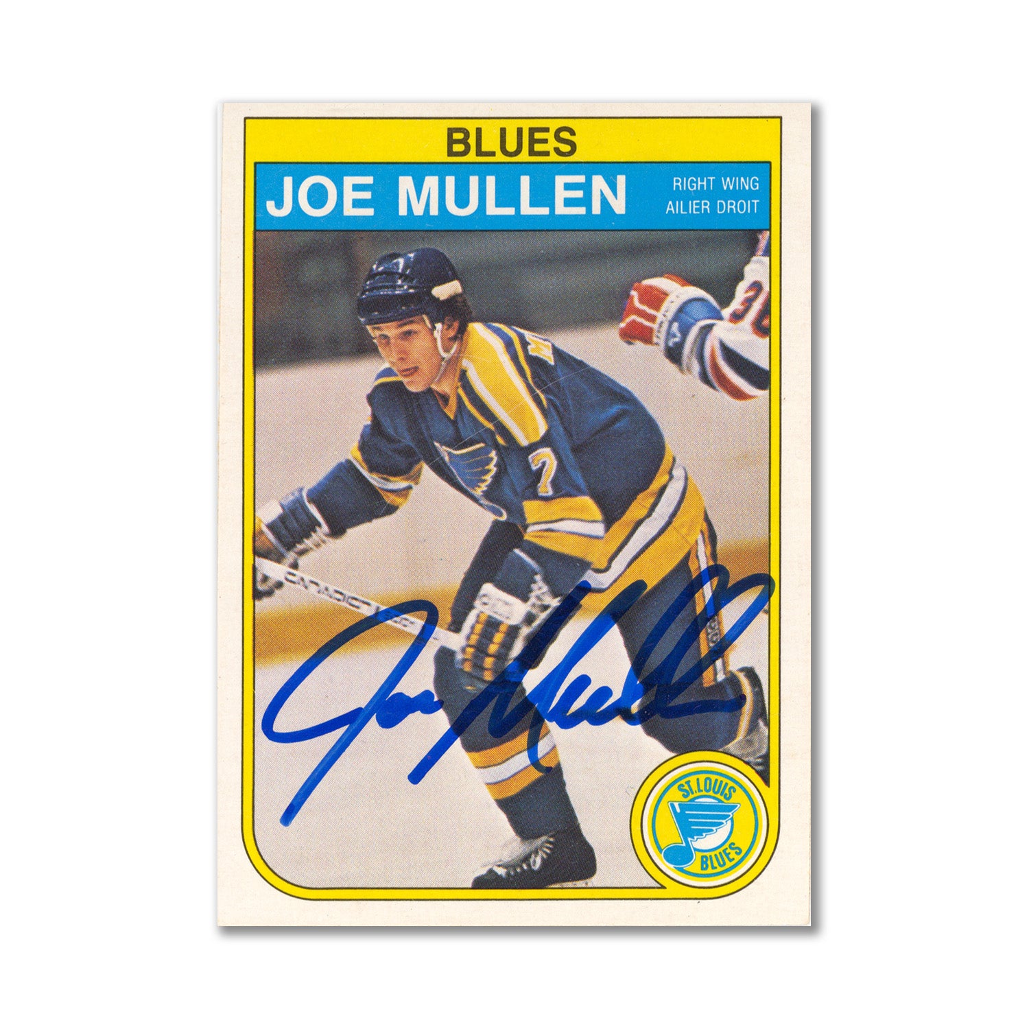 Autographed 1982-83 O-Pee-Chee #307 Joe Mullen Rookie Card