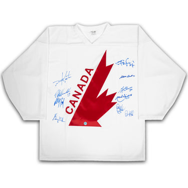 Team Canada 10 Player Autographed Custom Canada Cup Hockey Jersey