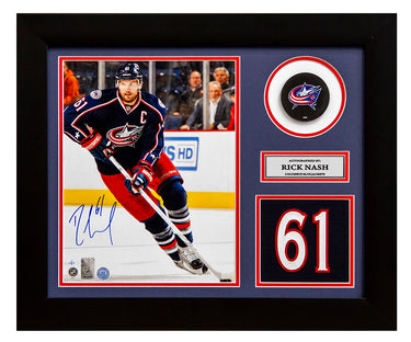 Rick Nash Columbus Blue Jackets Signed 20x24 Number Frame #/61