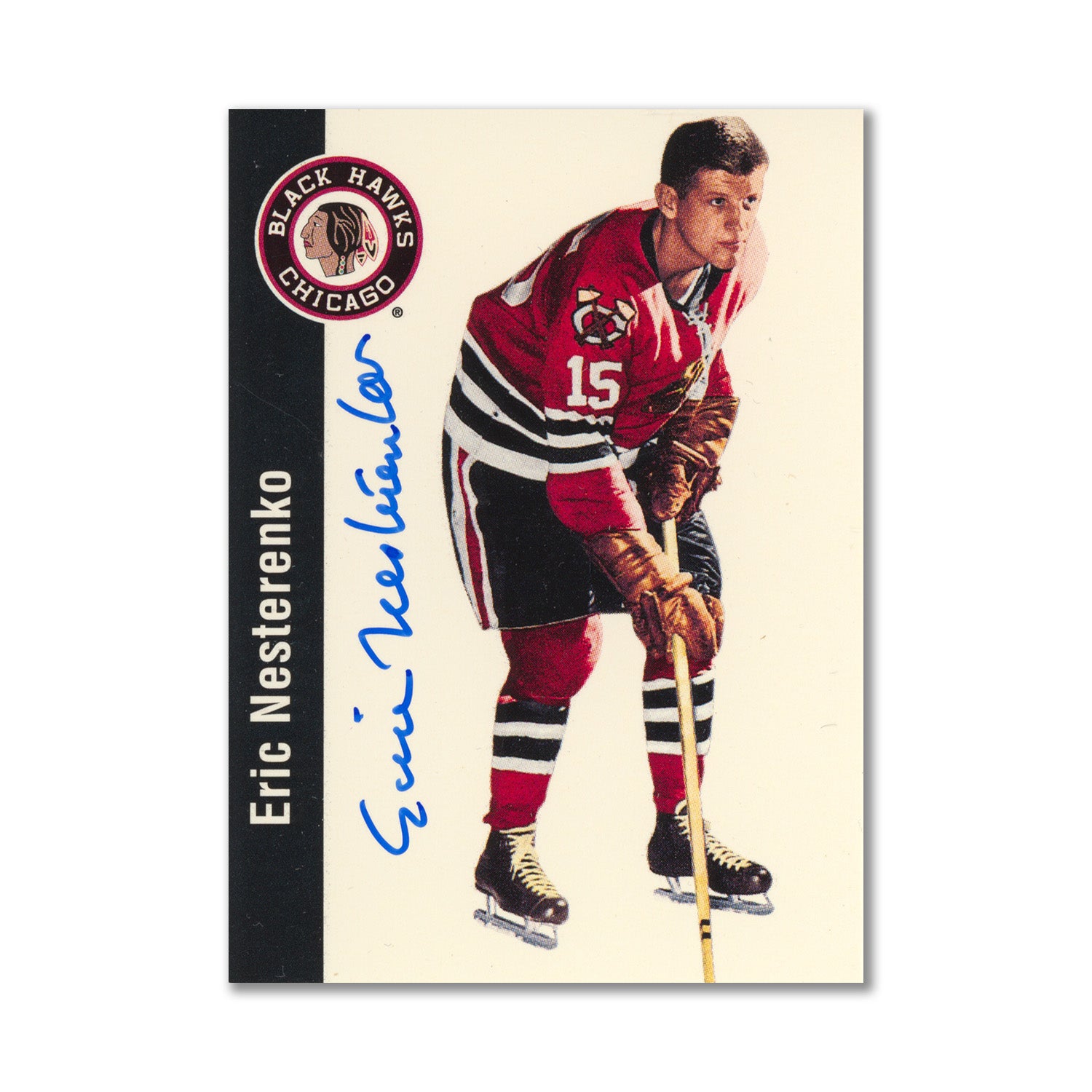 Autographed 1994 Parkhurst Missing Link #39 Eric Nesterenko Hockey Card