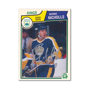 Autographed 1983-84 O-Pee-Chee #160 Bernie Nicholls Rookie Card