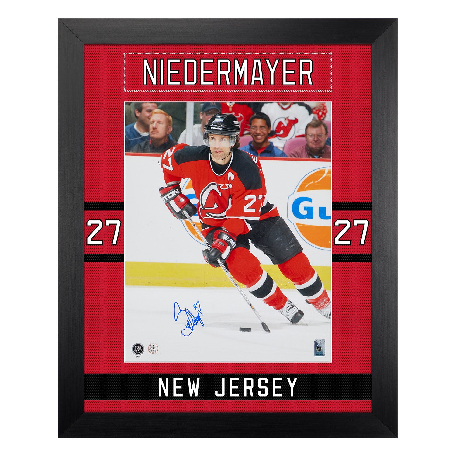Scott Niedermayer Signed New Jersey Devils Uniform Graphic 26x32 Frame