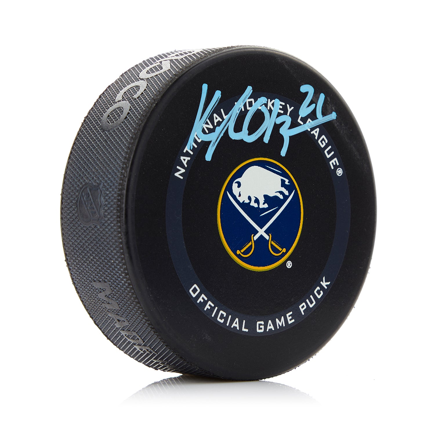 Kyle Okposo Autographed Buffalo Sabres Official Game Puck