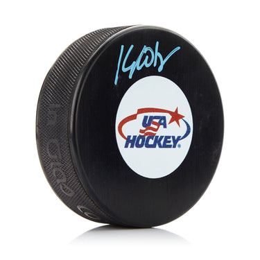 Kyle Okposo Autographed Team USA Hockey Puck