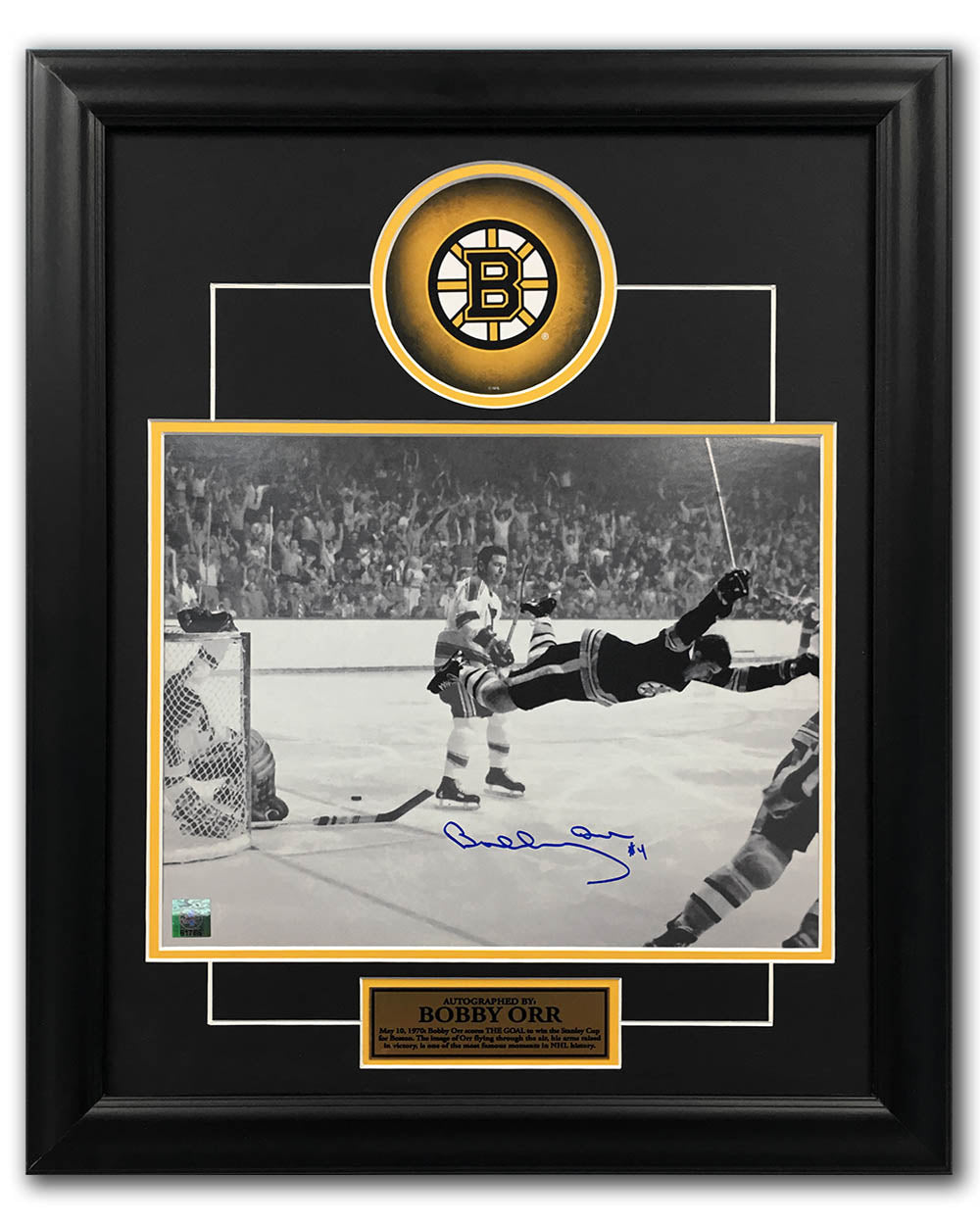 Bobby Orr Boston Bruins Autographed 1970 Stanley Cup Goal 20x24 Frame