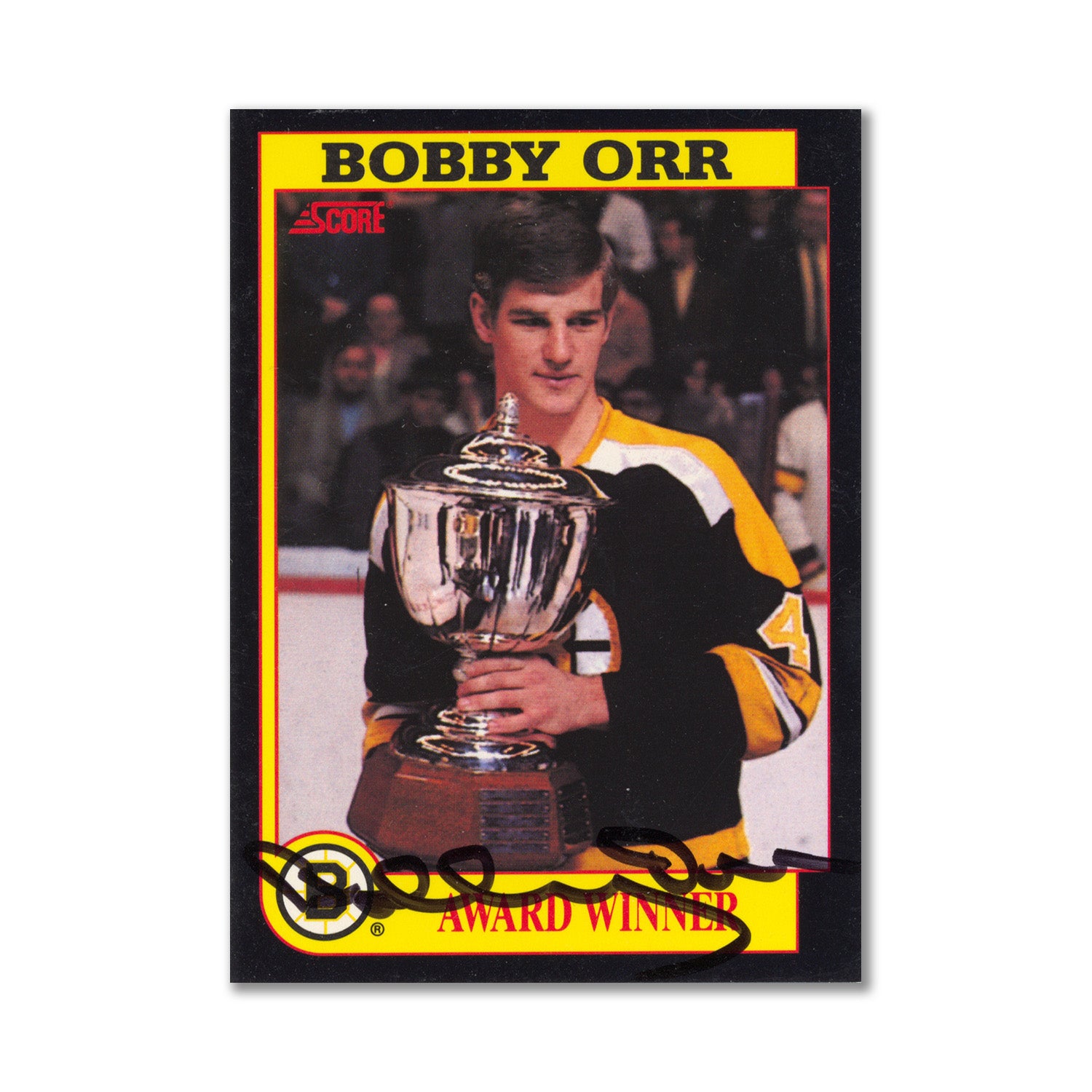 Autographed 1991-92 Score #5 Bobby Orr Award Winner Insert Card