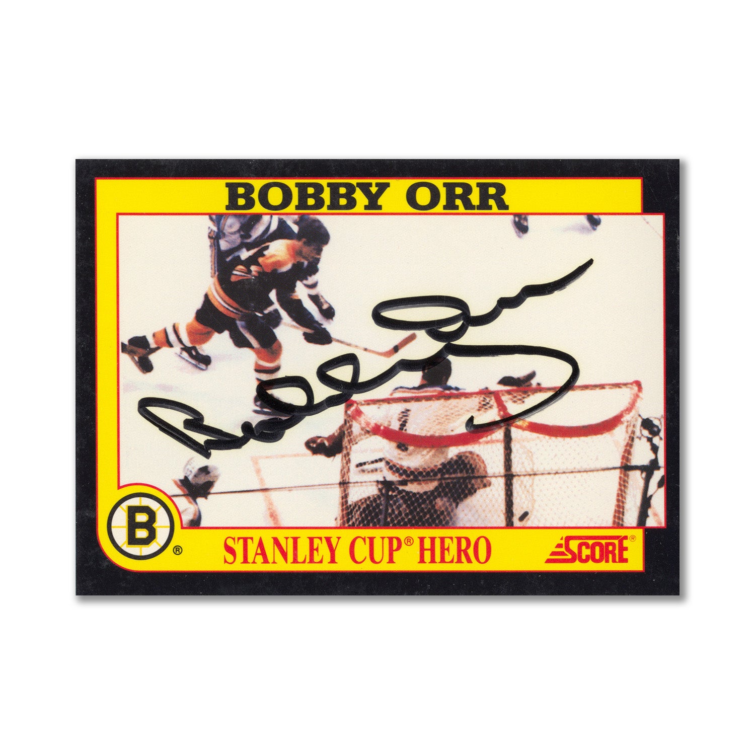 Autographed 1991-92 Score #6 Bobby Orr Stanley Cup Insert Card