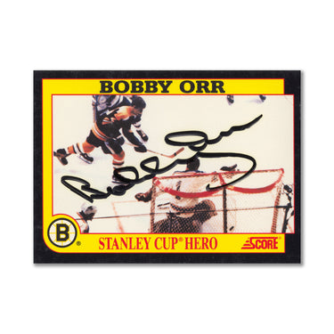 Autographed 1991-92 Score #6 Bobby Orr Stanley Cup Insert Card