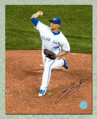 Roberto Osuna Toronto Blue Jays Autographed Rookie Pitching 8x10 Photo