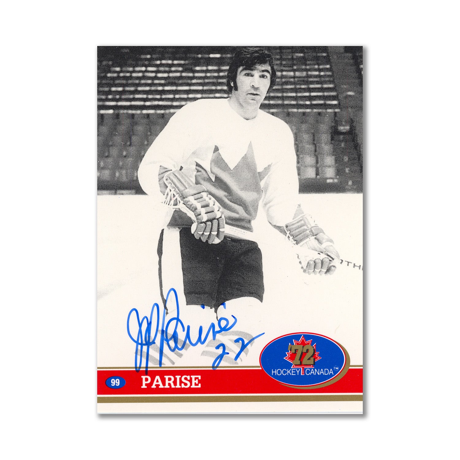 Autographed 1991 Future Trends #99 J.P. Parise Hockey Card