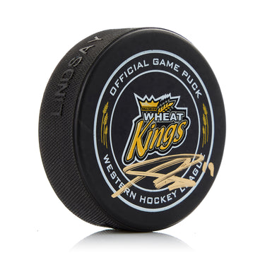 Nolan Patrick Brandon Wheat Kings Autographed Official Game Puck