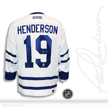 PAUL HENDERSON AUTOGRAPHED SIGNED TORONTO MAPLE LEAFS CCM JERSEY - Heritage Hockey™