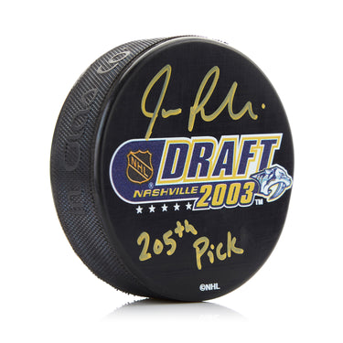 Joe Pavelski Autographed 2003 NHL Draft 205th Pick Puck