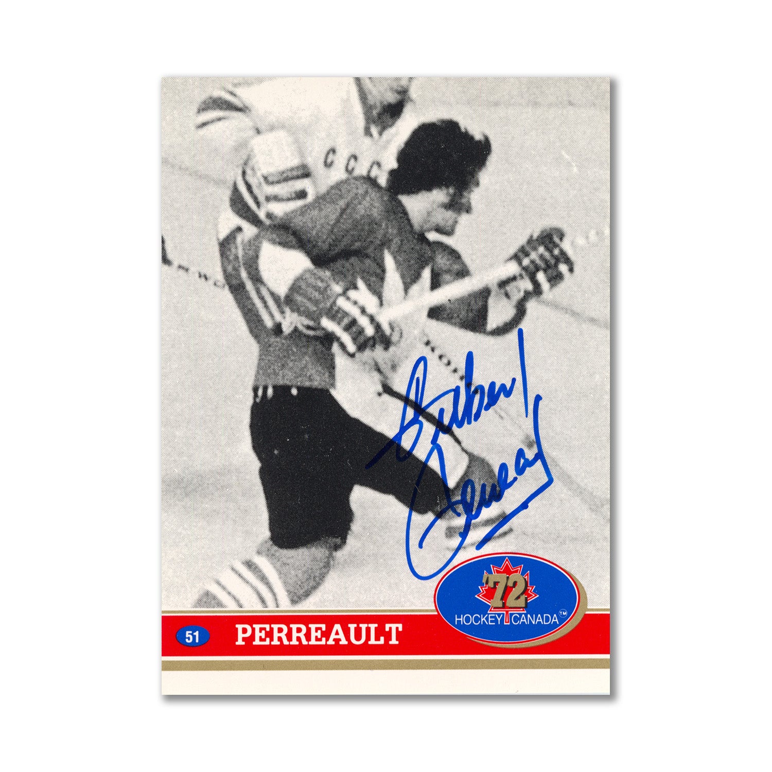 Autographed 1991 Future Trends #51 Gilbert Perreault Hockey Card
