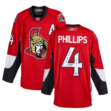 Chris Phillips Ottawa Senators Signed & Dated Last Game Reebok Jersey #/44