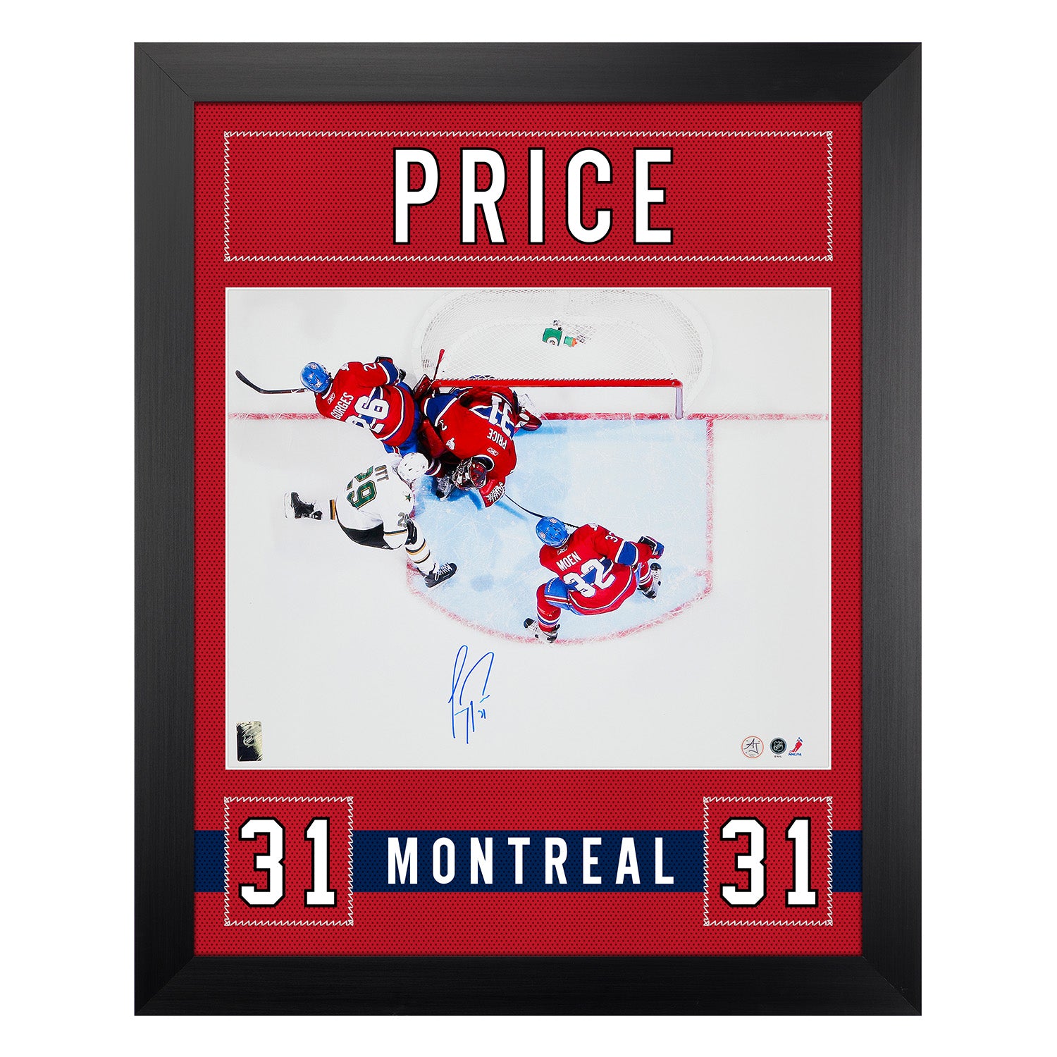 Carey Price Signed Montreal Canadiens Uniform Graphic 26x32 Frame