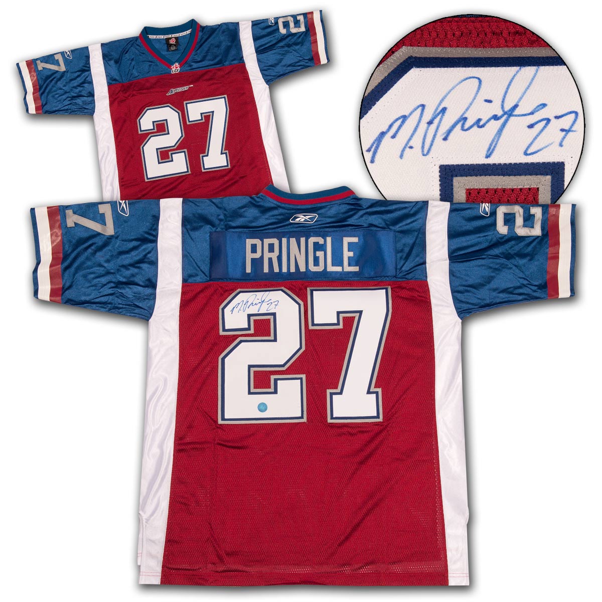 Mike Pringle Signed Montreal Als Style Canadian Football Jersey
