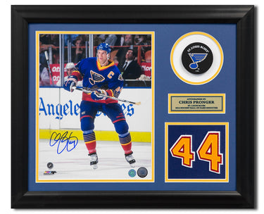 Chris Pronger St Louis Blues Signed 20x24 Number Frame