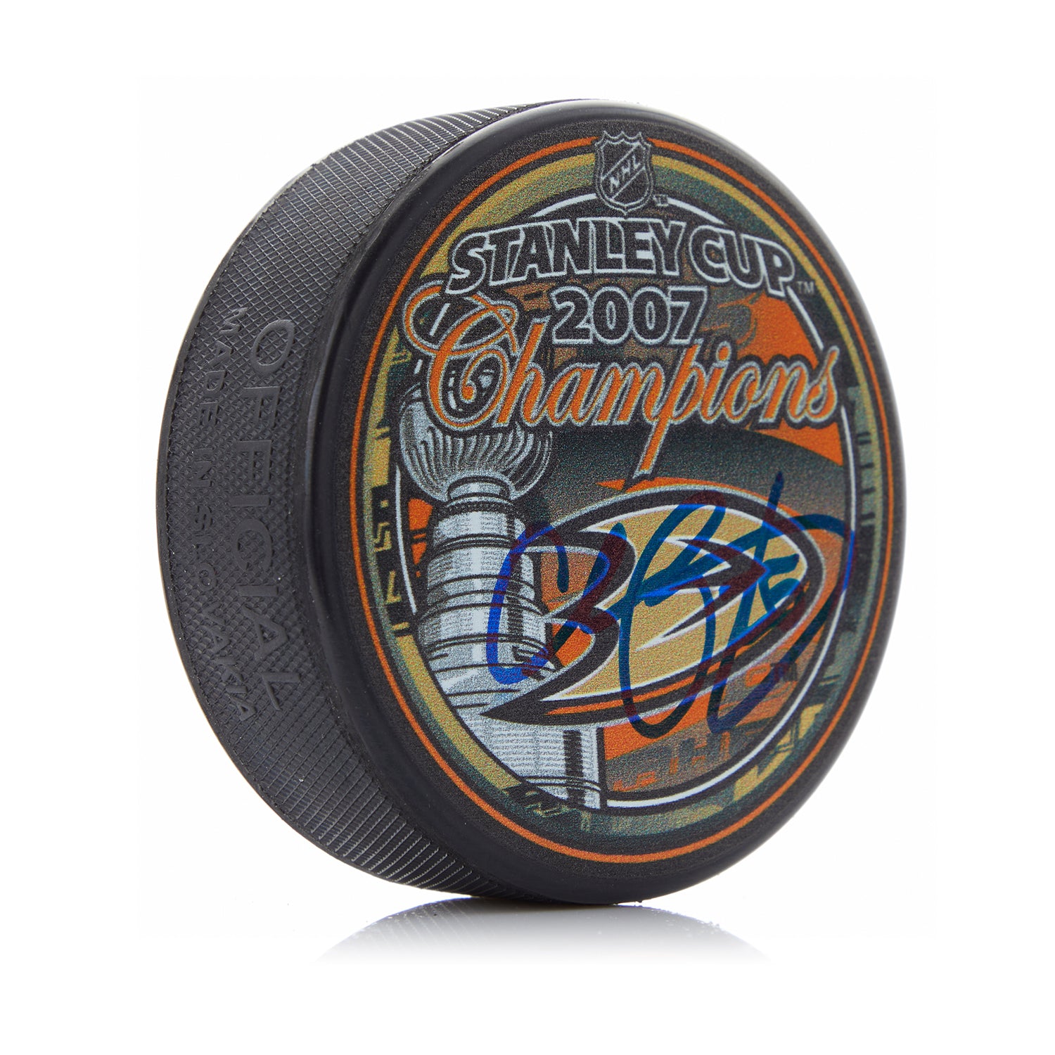 Chris Pronger Anaheim Ducks Autographed 2007 Stanley Cup Puck