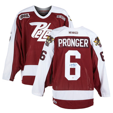 Chris Pronger Autographed Peterborough Petes Retro CCM Jersey