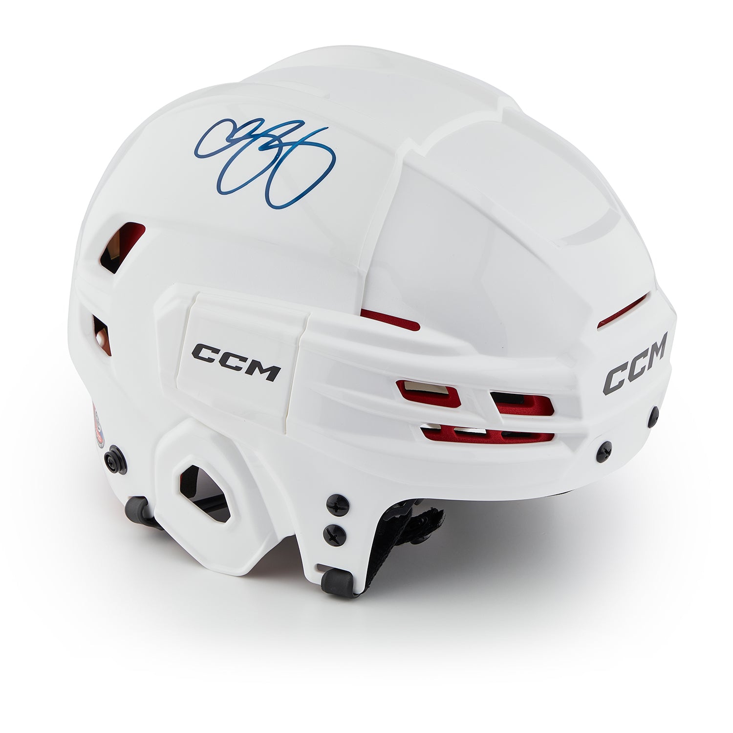 Chris Pronger Autographed White CCM Tacks Helmet