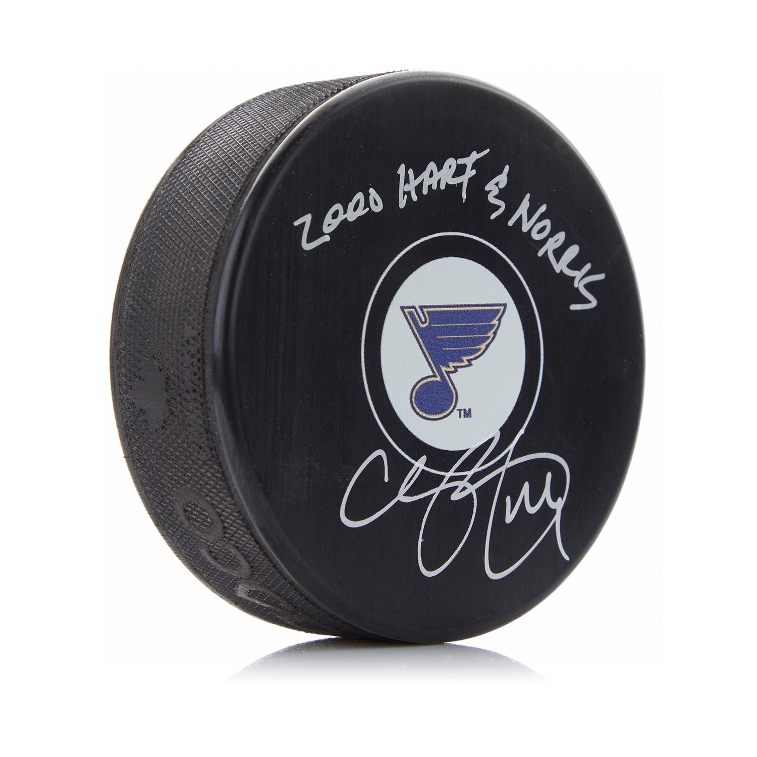 Chris Pronger Signed St Louis Blues Puck with Hart & Norris Note