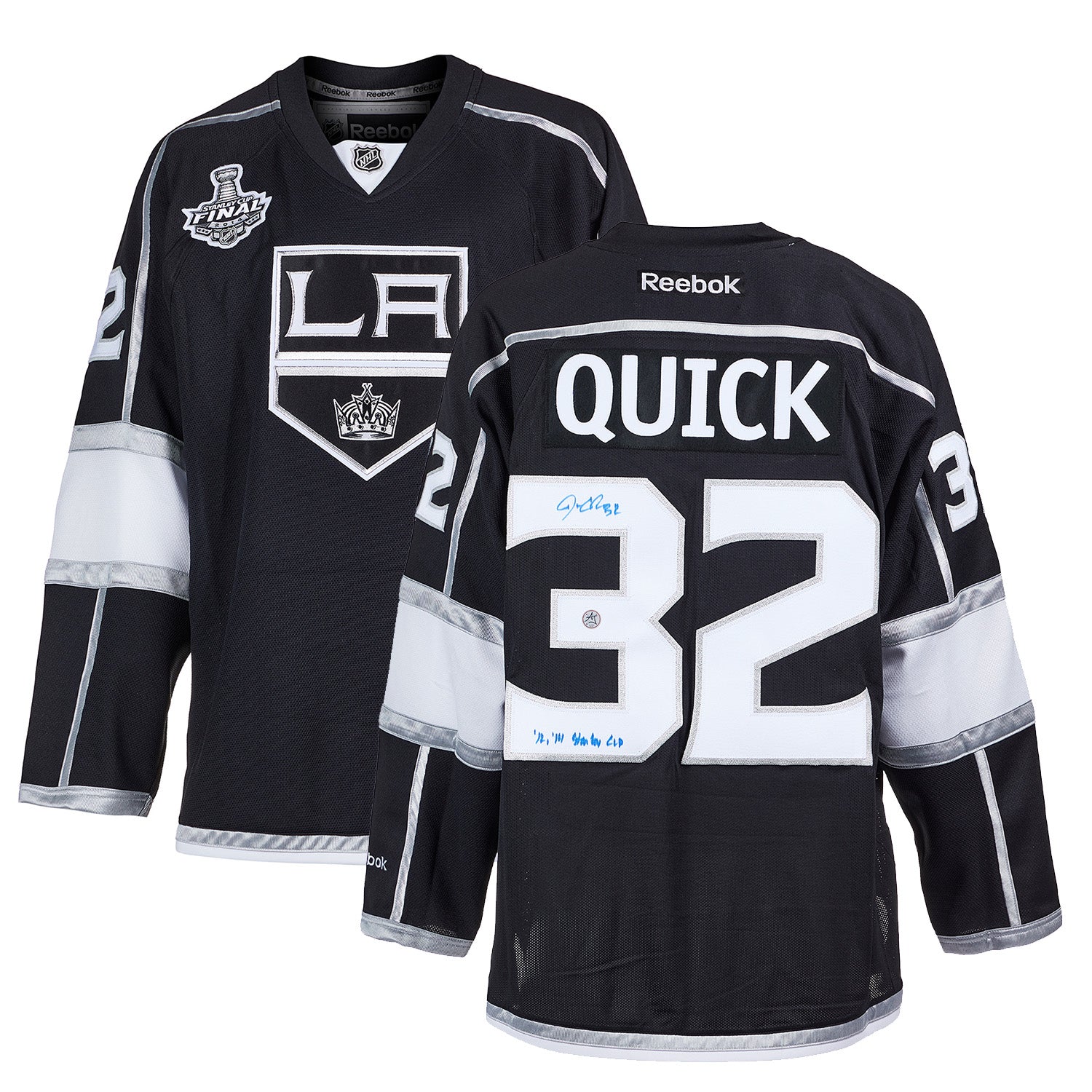 Jonathan Quick Signed Los Angeles Kings Stanley Cup Reebok Jersey