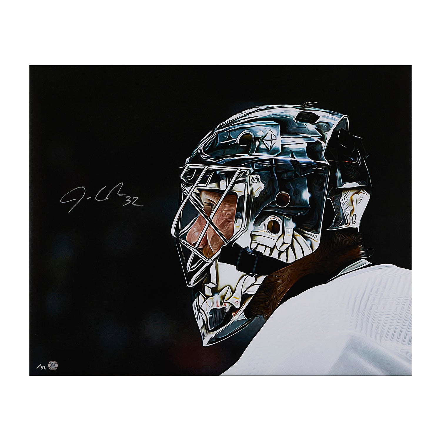 Jonathan Quick Signed Kings Goalie Mask Profile 26x32 Art Canvas /32