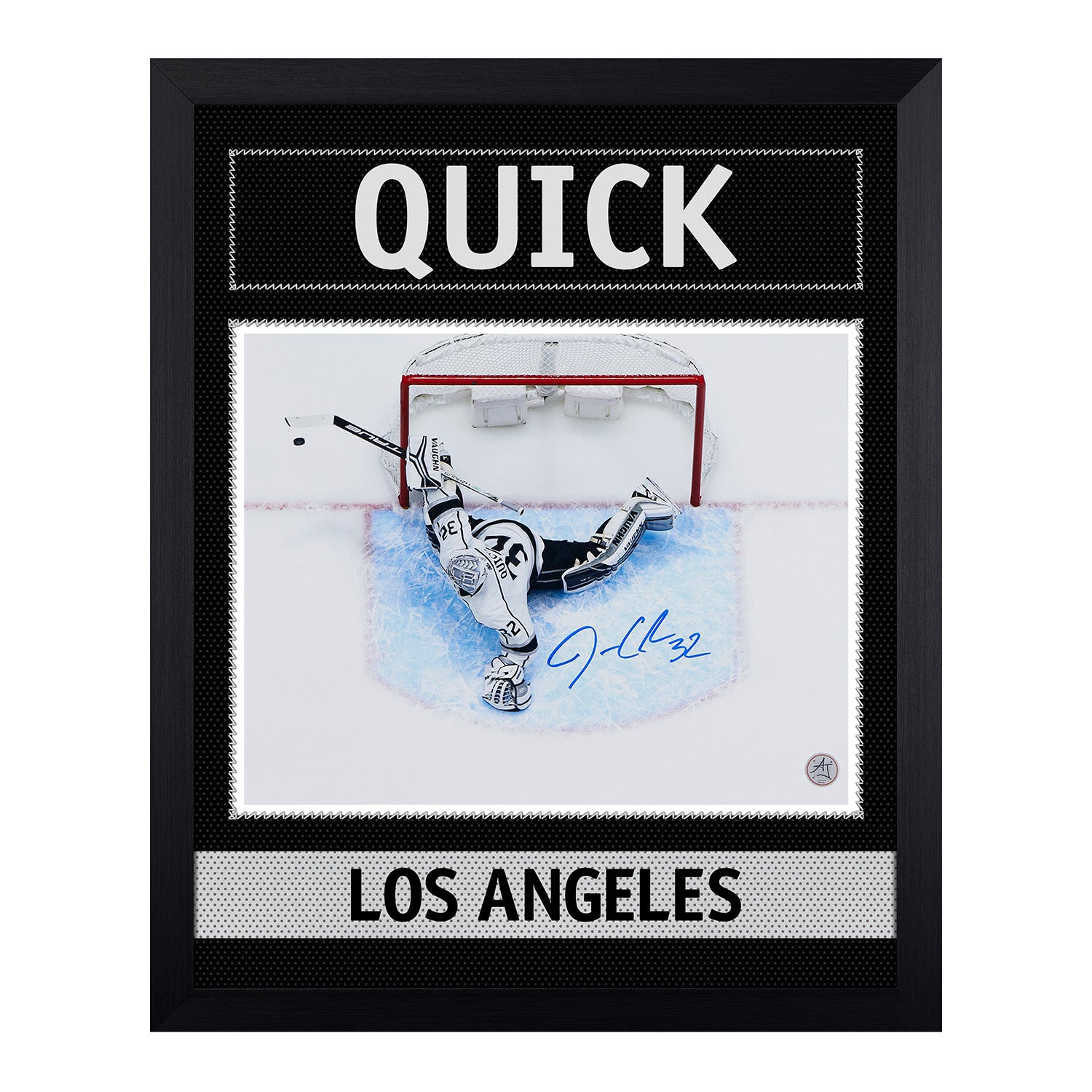 Jonathan Quick Signed Los Angeles Kings Uniform Graphic 19x23 Frame