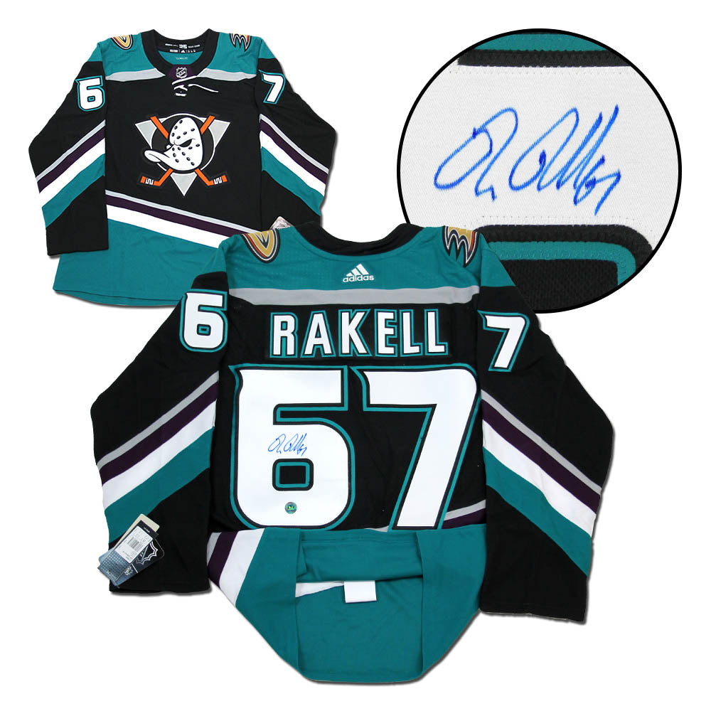 Rickard Rakell Anaheim Mighty Ducks Signed Alt Retro Adidas Jersey