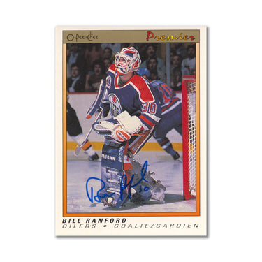 Autographed 1990-91 OPC Premier #94 Bill Ranford Base Card