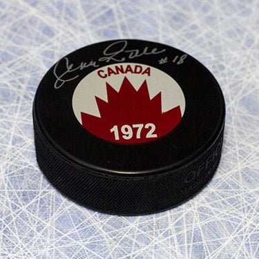 Jean Ratelle Team Canada Autographed 1972 Summit Series Hockey Puck