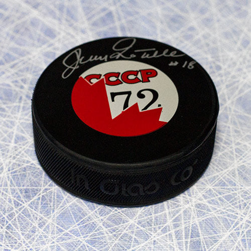 Jean Ratelle Signed 1972 Summit Series Canada CCCP Hockey Puck