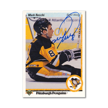 Autographed 1990-91 Upper Deck #178 Mark Recchi Rookie Card