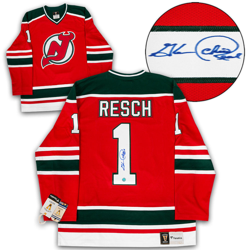 Chico Resch New Jersey Devils Signed Retro Fanatics Jersey