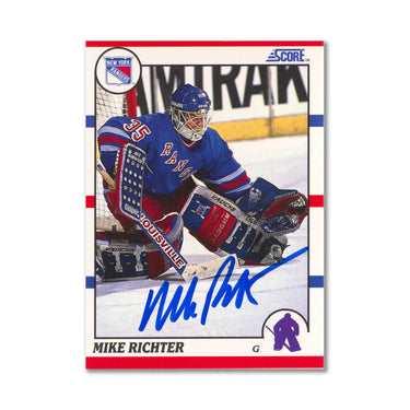 Autographed 1990-91 Score #74 Mike Richter Rookie Card