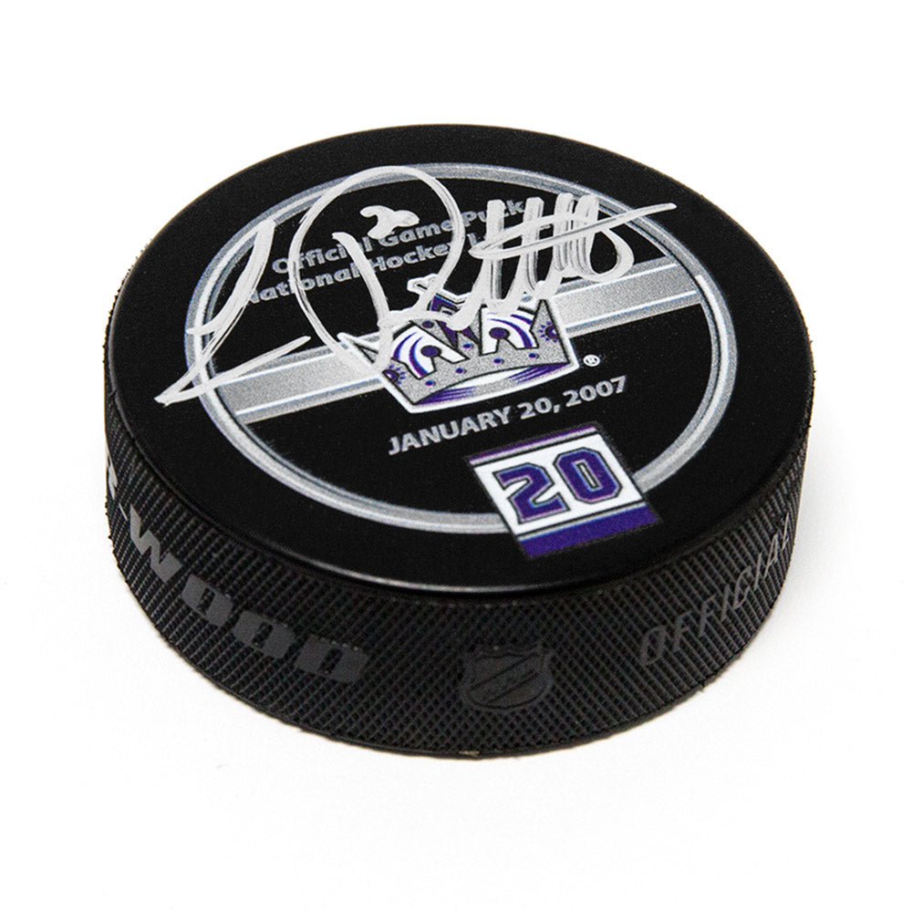Luc Robitaille Los Angeles Kings Signed Retirement Night Official Game Puck