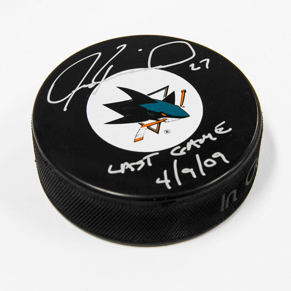 Jeremy Roenick San Jose Sharks Signed & Dated Last Game Puck