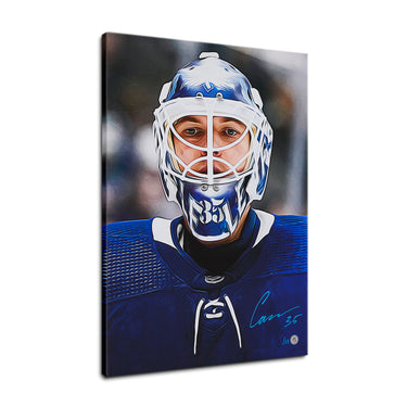 Ilya Samsonov Signed Toronto Mask Portrait 18x26 Art Canvas /35