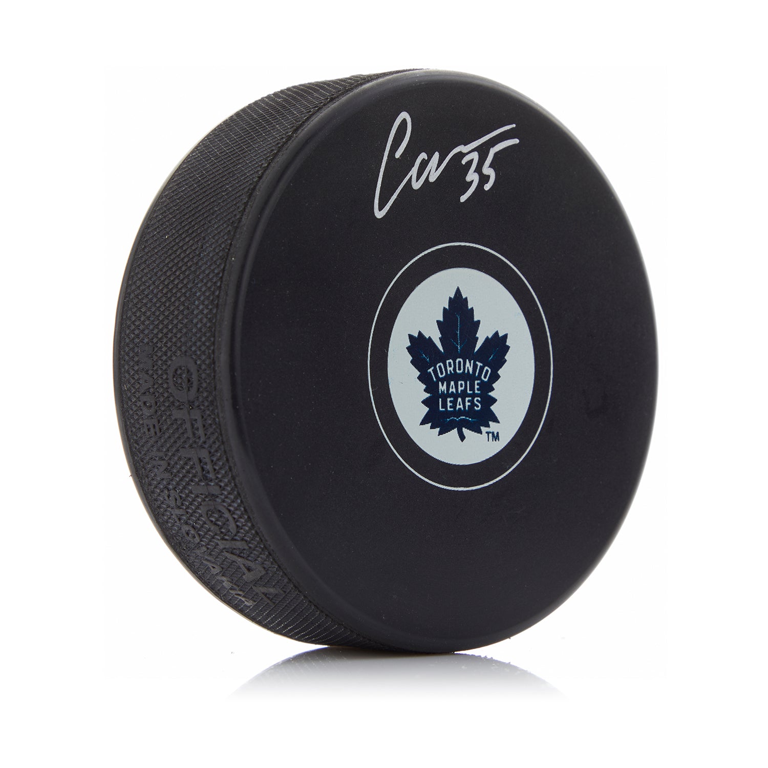 Ilya Samsonov Autographed Toronto Maple Leafs Hockey Puck