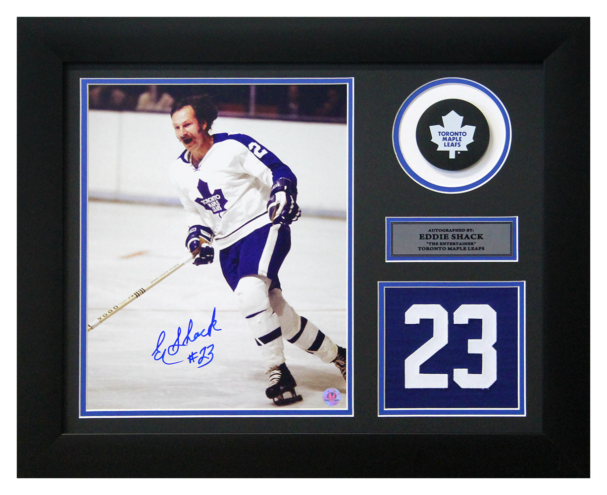 Eddie Shack Toronto Maple Leafs Autographed 20x24 Number Frame