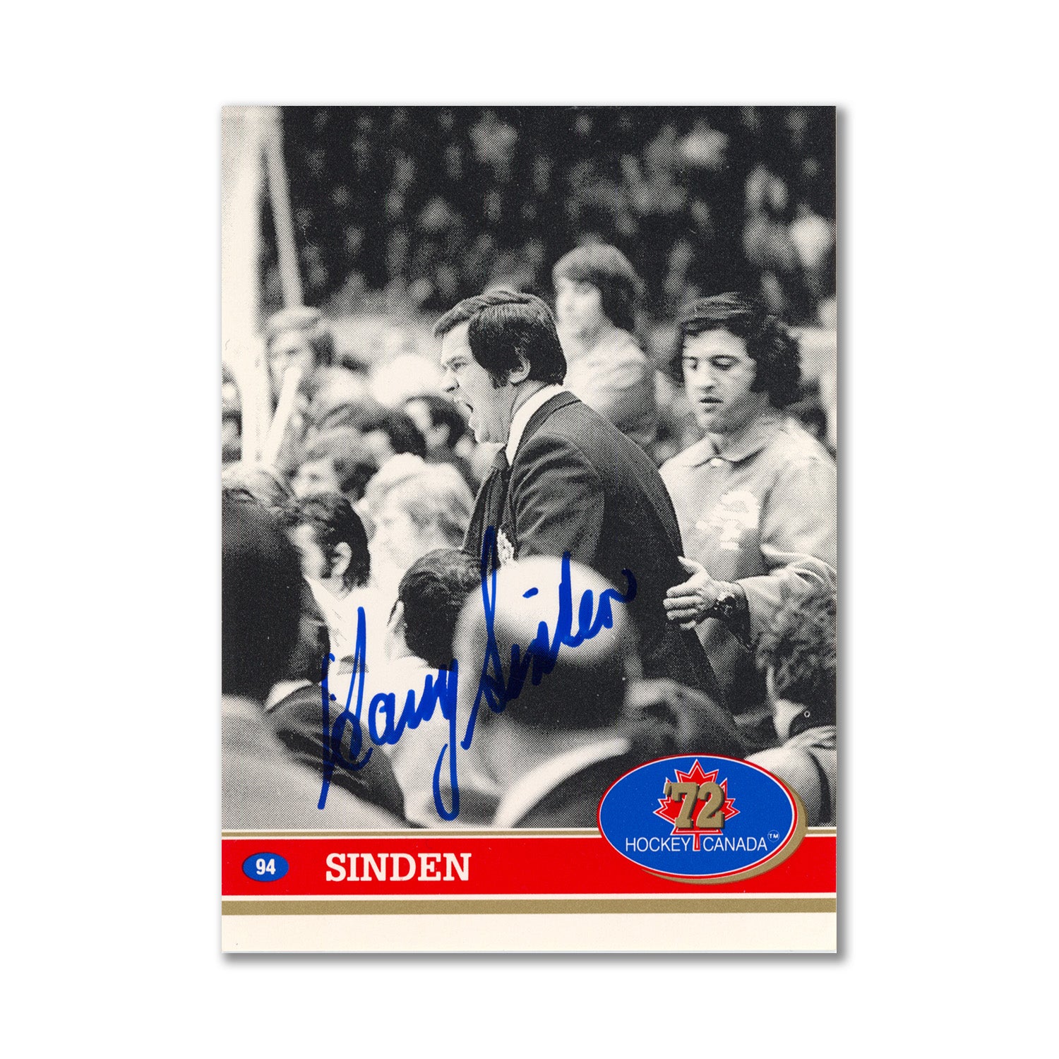 Autographed 1991 Future Trends #94 Harry Sinden Hockey Card