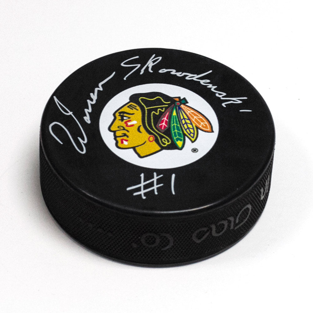 Warren Skorodenski Chicago Blackhawks Autographed Hockey Puck