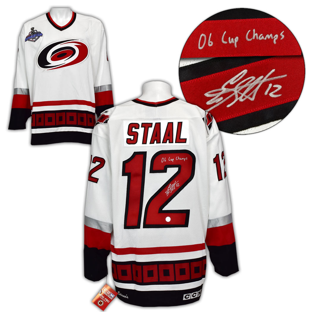 Eric Staal Carolina Hurricanes Signed & Inscribed 2006 Stanley Cup CCM Jersey