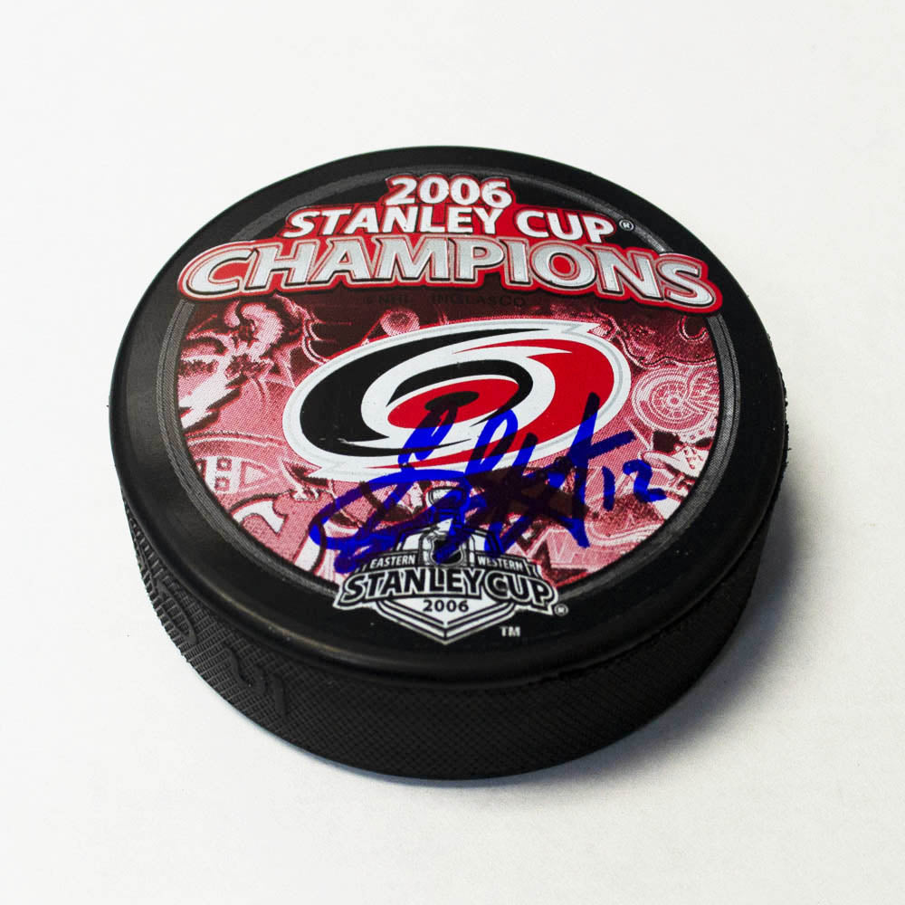 Eric Staal Carolina Hurricanes Autographed 2006 Stanley Cup Puck