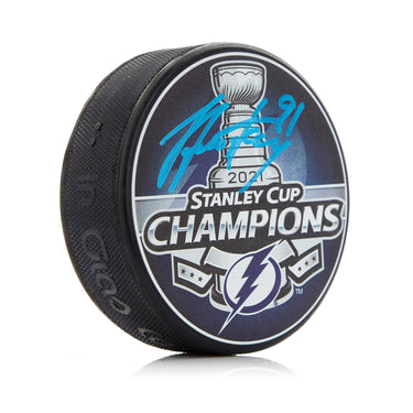 Steven Stamkos Signed Tampa Bay Lightning 2021 Stanley Cup Puck