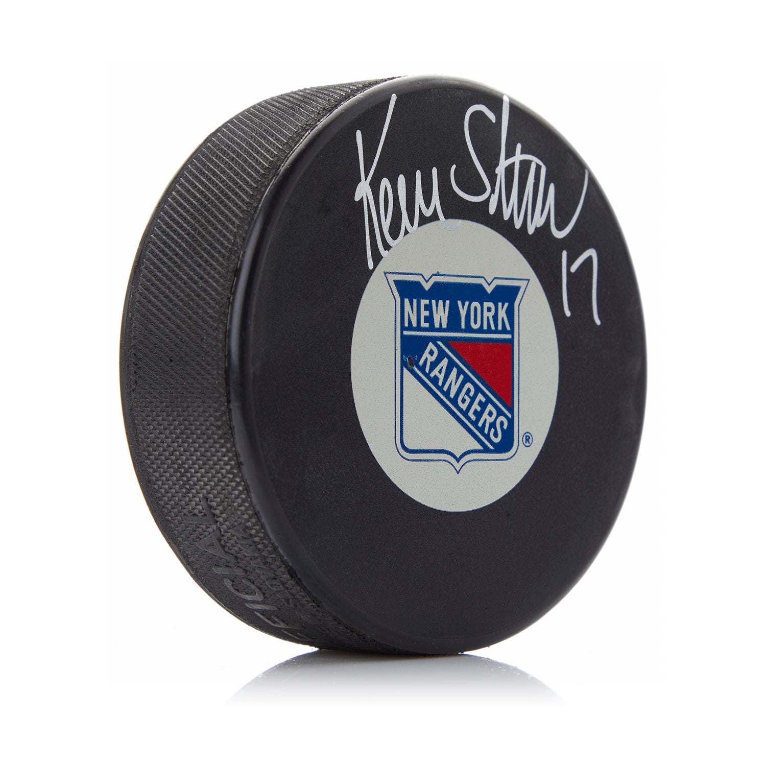 Kevin Stevens Autographed New York Rangers Hockey Puck