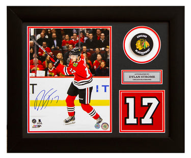 Dylan Strome Chicago Blackhawks Autographed 20x24 Number Frame