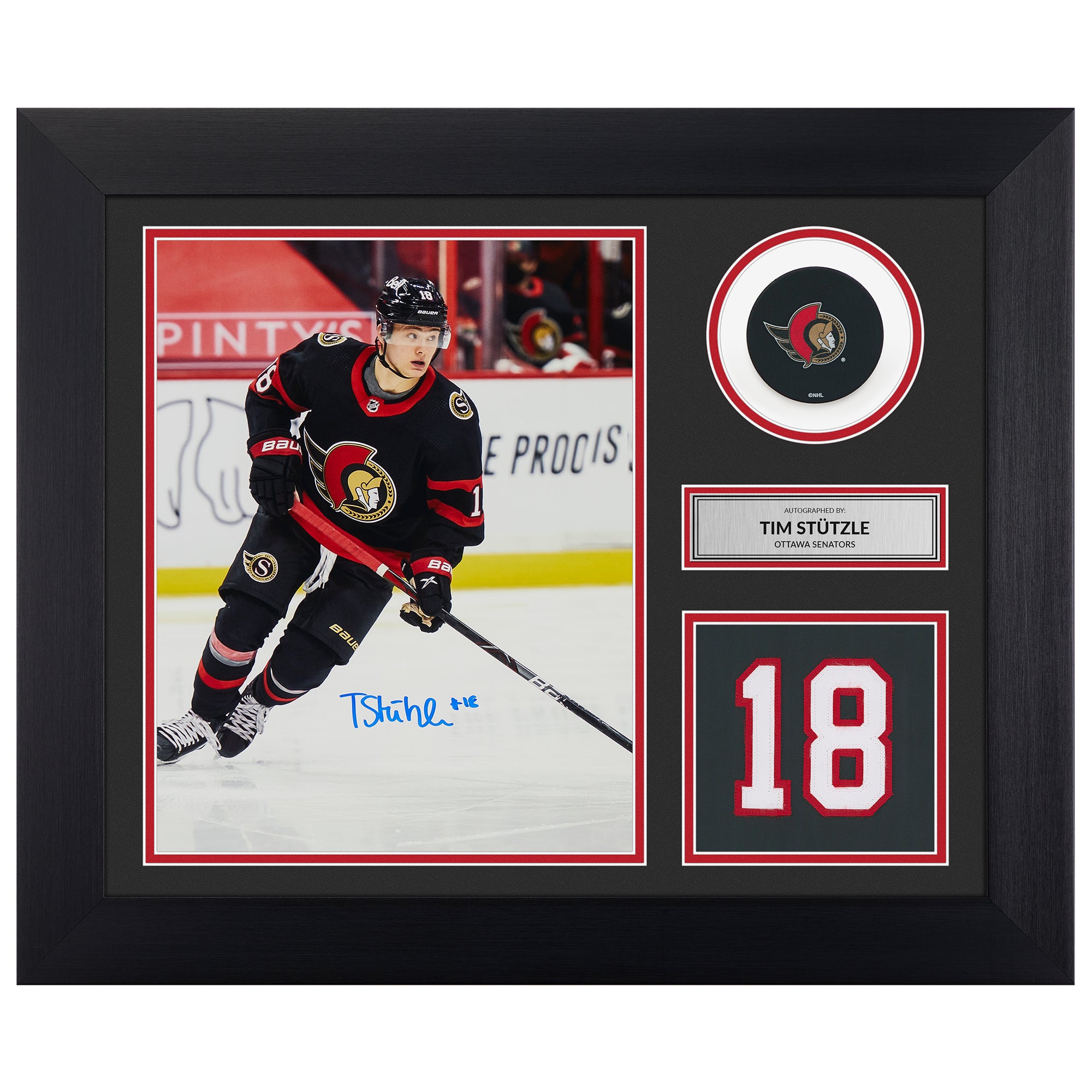 Tim Stutzle Ottawa Senators Signed Rookie 20x24 Number Frame