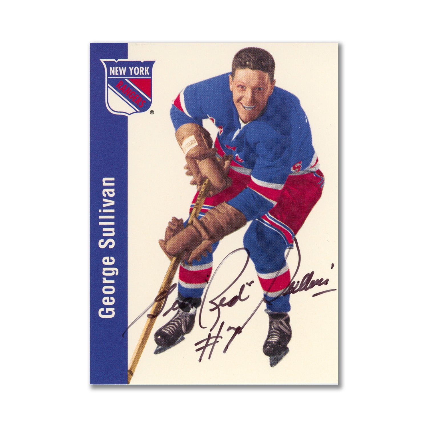 Autographed 1994 Parkhurst Missing Link #86 Red Sullivan Hockey Card